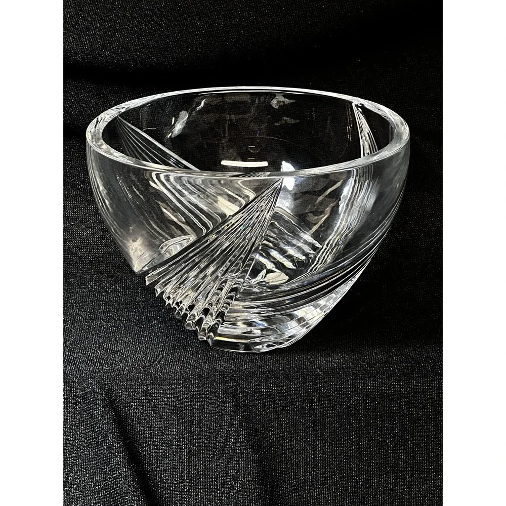 Montreux  24% Lead Crystal Candy Display Bowl Czech Republic 7